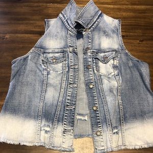 Silver brand vest